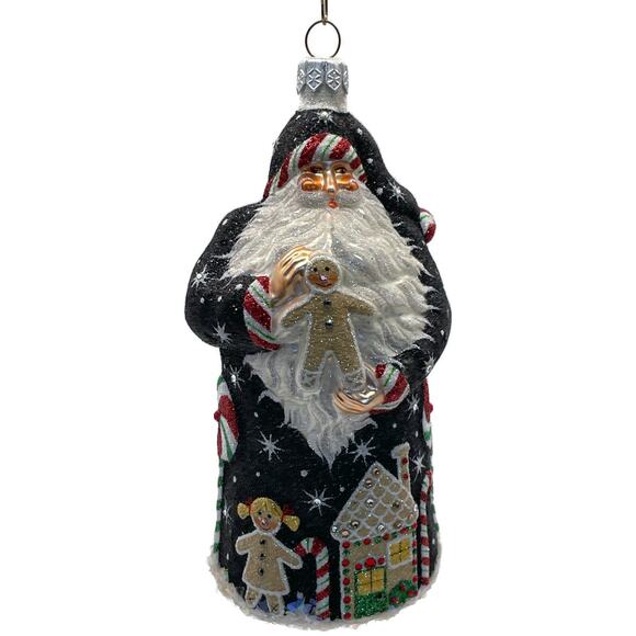 Patricia Breen Ornament Torun Santa Black Candy Canes Gingerbread Christmas Tree - Picture 1 of 12
